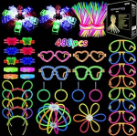 488 tk Glow Sticks Party Set, Glow Sticks koos 20 s&otilde;rmelambiga, neoonprillid, peapael k&otilde;rvar&otilde;ngad Ball, Glow Sticks Party Decoration Festival Accessories, Sparklers, Wedding, Birthday
