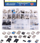 Glarks 180 tk mikro pistikupesad USB 2.0 3.0 t&uuml;&uuml;p A isane pistikupesa Jack Joodik USB remondi asendusadapteri sortimendi komplekti