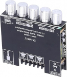 Digitaalne v&otilde;imsusv&otilde;imendi moodul 2.1 suure j&otilde;udlusega helikomponentide v&otilde;imendi k&otilde;larile 20-100W - AUX+ sisend, vasakpoolne parempoolne kanal + subwooferi v&auml;ljund, DC12-24V/5