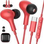 TOPAUX USB C k&otilde;rvaklapid koos kaabliga iPhone 17, Air, 16e 15 Pro Max Plus, k&otilde;rvaklapid USBC koos mikrofoniga Xiaomi Redmi Note 14 jaoks, C-t&uuml;&uuml;pi k&otilde;rvaklapid Samsung Galaxy A56 A17 A16 A36 Google jaoks