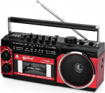 TOWEAR kassetim&auml;ngija, kaasaskantav kassetim&auml;ngija, tugi FM/AM/SW sagedusribade salvestaja, &uuml;hildub kassettide / bluetoothiga / kaardi sisestamine / salvestamine, saadaval patareid / toide