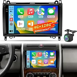 4+128GB Android autoraadio Mercedes Benz A/B/V klassi ja Sprinter Vito Viano jaoks, traadita CarPlay Android auto, WiFi GPS navigatsioon Bluetooth USB puuteekraaniga raadio + tagurduskaamera