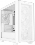 ASUS A21 Plus TG ARGB White microATX PC Case - Pre-Installed ARGB Fans, Mesh Front Panel, Hidden Port Motherboard Compatible with 360mm Radiators, 380mm Graphics Cards, White