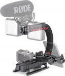 Zeadio Triple Hot-Shoe Mounts Video Action Stabilizing Grip Handheld Stabilizer koos Hot-Shoe Mountiga Canon Nikon Sony Panasonic Pentax Olympus DSLR Camera Camcorder DV jaoks