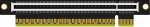 GLOTRENDS PA17 PCIe 5.0 X16 Riser Adapter Card Right Angle Flat paigaldamiseks 1U/2U serveritesse