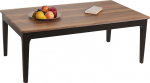 HWC-M55 Coffee Table Solid Wood HDF Laminate Melamine 46 x 120 x 70 cm Sheesham Wood Look Dark Legs