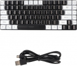 Dpofirs Gaming Keyboard 80% ergonoomilise paigutusega, mehaaniline klaviatuur mehaanilise tunnetusega, mehaaniline m&auml;nguklaviatuur, laialdaselt &uuml;hilduv RGB taustavalgustusega (must)