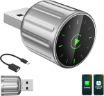 2-in-1 traadita CarPlay ja Android autoadapter, &uuml;likiire traadiga CarPlay traadita, Plug and Play, auto&uuml;hendus (h&otilde;bedane)