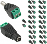 20 Paar 2,1 x 5,5 mm m&auml;nnlich weiblich 12 V DC toitepistikupesa adapter Stecker f&uuml;r CCTV &Uuml;berwachungskamera LED Streifen