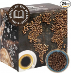 Corasol Premium Coffee World Travel Advendikalender 2025 koos 24 Gourmet r&ouml;stitud kohviga 24 riigist, sisaldab bro&scaron;&uuml;&uuml;ri, terved oad (240 g)