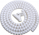 Kaabel Tidy 16mm x 2m kaablijuhtimise korraldaja Paindlik kaablikaitsja kaablile TV PC kaablile Valge