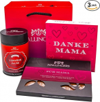 Hallingers Genuss Manufaktur kinkekorvi kinkekomplekt emadep&auml;evaks - Delikatesside segu &scaron;okolaadi &scaron;okolaadi ja teega elegantses kinkekotis, eriline Premium Gourmet kingitus emale, "Bag Pink"