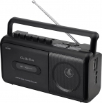 Gelielim Portable Cassette Player Boombox AM / FM Radio Stereo, CasetteTape Player Recorder k&otilde;rvaklappide pesa aku v&otilde;i AC Powered UK Plug (Brown1)