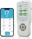 10-in-1 &otilde;hukvaliteedi detektor, NDIR WiFi &otilde;hukvaliteedi monitor koos AQI/CO2/PM1.0/PM2.5/PM10/HCHO/TVOC, temperatuuri ja &otilde;huniiskuse, kaasaskantava formaldeh&uuml;&uuml;di detektoriga koos nutika rakendusega kodukontorisse.