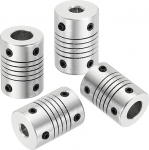 hankekaart Flexible Kupplungen, 5 mm kuni 8 mm, Gelenkverbinder aus Aluminiumlegierung, flexible Wellenkupplungen, Motorkupplung f&uuml;r 3D-Drucker, CNC-Maschine, Motorf&uuml;hrung, DIY-Encoder D16 x L 23 mm