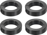 QUARKZMAN 4 St&uuml;ck Einzelne Split-Wellenkragen 1-7/16" Bohrung Ein-St&uuml;ck-Klemm-Wellenkragen, 2-1/4" OD, 9/16" Dicke, Schwarzoxid-Stahl Set-Schraubenkragenklemme