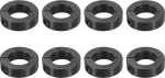 sourcing map 8 Piece Divided Shaft Collar, 1" Bore, One Piece Clamp Collar, 1-3/8" OD, 1/2" Thickness, Black Oxide Steel Set, Screw Lock Collar Clamp
