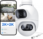 IMILAB EC6 Dual Security Outdoor Camera: 360&deg; PTZ Dome & Bullet Camera for All-Round Protection, Dual 2K Lens, Colour Night Vision, WiFi/LAN Connection, 7/24 Local and Cloud Storage, Wired