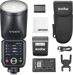 Godox V100-C 100W TTL kaamera v&auml;lklambi Canonile, 2.4G traadita &uuml;marpea kaamera v&auml;lklambi SU-1, HSS 1/8000s 2980 mAh liitiumaku v&auml;lklambi, Godox V1Pro C t&auml;iendatud