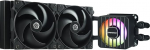 ENERMAX LIQMAXFLO SR 240 mm CPU AIO vedelikjahuti (LGA 1700, 1200, AM5, AM4) - Xtreme Dual Chamber PWM pump - ARGB VRM veeplokk ventilaator - 350W+ TDP (2x 120 PWM Silent Flow ventilaator); ELC-LMF240-SF, must