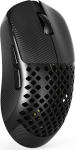 MAMBASNAKE M2 Carbon Fiber Wireless Gaming Mouse, 41g Superlight, 40000 DPI, PAW3395PRO sensor, BK52820 kiip, Ice Feel kattekiht, BT/2.4G/Wired, PTFE libisevad jalad, Grip Tape, PC/Mac, must
