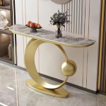 Sissep&auml;&auml;sukonsool paksendatud t&ouml;&ouml;tasapinnaga, t&ouml;&ouml;stuslik diivanilaud diivani taga, esiku laud elutuppa, esikusse, esikusse ja magamistuppa (Gold C, 150 x 30 x 80 cm)