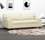 359418 2-kohaline diivan Cream 140 cm kunstnahast, Lounge diivan, diivanid ja diivanid, l&otilde;&otilde;gastav diivan, diivan elutuppa, diivan koos