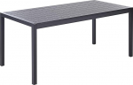 Beliani Vernio aialaud 6 inimesele Must alumiinium/tehniline puit 180 x 90 cm Modernne