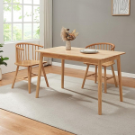 [en.casa] Klijori s&ouml;&ouml;gilaud 6 inimesele 140 x 70 x 74 cm s&ouml;&ouml;gilaud s&ouml;&ouml;gituppa k&ouml;&ouml;ki elutuppa Ristk&uuml;likukujuline puit naturaalne