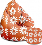 DreamRoots T&auml;itematerjaliga t&auml;iskasvanute Bean Bag 80 x 80 x 120 cm - Bean Bag Tool - Bean Bags with Backrest and Stock and Cover - Bean Bag Chair - Chill Chair Oxford Scandinavian Autumn