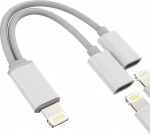 Converter &uuml;hilduv iPhone k&otilde;rvaklappide adapter, &uuml;hilduv Lightning Double to Audio Jack ja laadija k&otilde;rvaklappide laadimise Splitter 11 12 Mini Pro XS xr x 7 8 Plus Port iPad Air jaoks Apple'ile