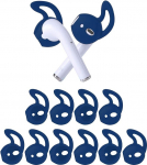 OneCut 5 paari silikoonist k&otilde;rvaklapid, mis &uuml;hilduvad AirPods 1 & 2 Silikoonist pehme mittelibisev spordik&otilde;rvaklapid Anti Drop Ear Hook Gel k&otilde;rvaklappide k&otilde;rvaklappide kaitsvad tarvikud (sinine)