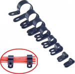 Kaabli korraldaja sortimendi komplekt 8 suurust nailon R t&uuml;&uuml;pi kaabli korraldaja kaabliklambrite sortiment 1/8", 3/16", 1/4", 5/16", 3/8", 5/8", 3/8", 3/8", 3/4" l&auml;bim&otilde;&otilde;duga juhtmete haldamine