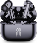 Traadita Bluetooth k&otilde;rvaklapid, k&otilde;rvaklapid Bluetooth 5.4 koos 4 ENC m&uuml;ravastase mikrofoniga, s&uuml;gav bass, 40 tundi m&auml;nguaega, traadita k&otilde;rvaklapid, IP7 veekindlad spordik&otilde;rvaklapid LED-ekraaniga