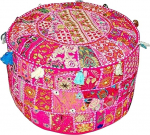 Ottomani Pouf Cover Dekoratiivne Patchwork mugav Ottomani etniline puuvillane padi Bean Bag disainilahenduste p&otilde;randale tikitud Pouf Cover