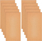 OLYCRAFT 10 Sheets Cork Panels 305 x 155 mm Thin Cork Roll 1 mm Thick Brown Cork Board Rectangular Cork Tiles Cork Mats for Coasters Place Mat Kitchen Dining Room DIY Supplies