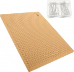 Cabilock Macrame Board Cork Board T-kujuline roostevabast terasest Pins Stabiilne DIY Knot Board makramee k&auml;ev&otilde;rud ja punutud k&ouml;ie projektide n&otilde;el tahke k&auml;sit&ouml;&ouml; komplekt algajatele ja hobidele