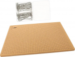 Garneck Macrame Cork Board koos T-pins, 12 x 16-tolline ruudustik, Kork Board kudumine k&auml;ev&otilde;rud ja Knot projektide, korduvkasutatav, kaasaskantav, koduste k&auml;sit&ouml;&ouml;de jaoks