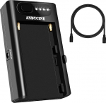 NP-F Battery Plate with USB C IN/Out Dual DC 12V 8.4V Out, ANDYCINE NPF-G2 Multifunctional Battery Adapter for Sony A7 A9/BMCPC 4K 6K/GH5/Z6 Z7, Type-C-PD IN with LED Display 1/4 Inch Screw Hole