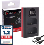 Baxxtar 18602 LP-E6NH LP-E6N LP-E6 akulaadija / Mini Dual LCD / USB-C v&otilde;i Micro USB toiteallikas