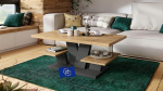 designimpex Viva kohvilaud Artisan Oak - Antratsiit Matt 110 x 60 cm Ruudukujuline diivanilaud Riiul elutoa laud Kaasaegsed lauad elutoa laud K&otilde;rvallaud diivanilaud elutoa laud elutuba laud elutuba