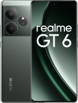 realme GT6 nutitelefon 5G 8 + 256 GB, Snapdragon 8s Gen 3 kiibistik, 6000nit Ultra Bright Display, Sony LYT-808 OIS kaamera, 120 W SUPERVOOC laadimine, 5500 mAh massiivne aku, Razor Green (ilma adapterita)