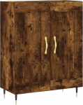 vidaXL Sideboard suitsutatud tammepuust 69,5 x 34 x 90 cm Puitmaterjal