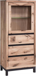 Massivmoebel24.de Villanders #203 Moodne vitriinkapp Wild Oak 65 x 40 x 148 cm Bianco &Otilde;litatud