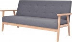 vidaXL diivan 3-kohaline 3-kohaline polsterdatud diivan Lounge diivan diivan tool kangas diivan istumine m&ouml;&ouml;bli disain diivan elutuba kangas tumehall