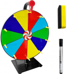30 cm Lucky Wheel for Spinning Table Spinning Prize Wheel with Dry Eraser and Marker 10 Solts Lucky Wheel Party Win Wheel Game Accessories
