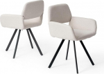 FurnitureR P&ouml;&ouml;rlev tool elutuppa, 2 tk, elegantsed akenttitoolid pehme kangast istme ja metallist alusega elutoa magamistoas beež