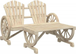 2-TLG. Garten-Lounge-Set Tanne 119x63,5x87 cm, Adirondack Diivan m. Tisch, Outdoor, Balkon