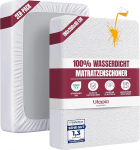 Utopia Bedding madratsikaitse 180 x 200 x 40 cm (2 tk) veekindel, &Ouml;ko-Tex sertifitseeritud madratsialuskate, hingav, madratsikaitse, &uuml;maralt elastne, valge