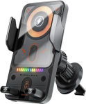 15W traadita autolaadija ja telefonihoidja, Handyhalterung Auto mit Ladefunktion, Induktive Ladestation Auto, Air Outlet Installation f&uuml;r iPhone f&uuml;r Samsung f&uuml;r Huawei f&uuml;r LG jne (h&otilde;bedane)